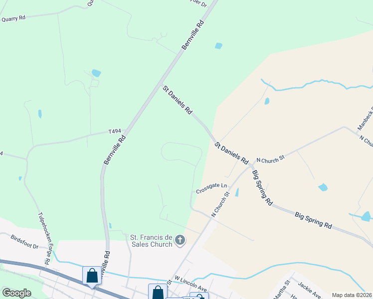 map of restaurants, bars, coffee shops, grocery stores, and more near 125 Steeple Dr in Robesonia
