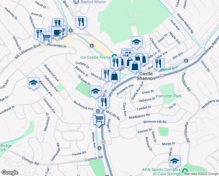 map of restaurants, bars, coffee shops, grocery stores, and more near 3997 Canal Street in Pittsburgh