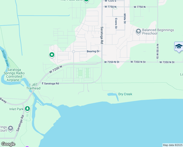 map of restaurants, bars, coffee shops, grocery stores, and more near 58 North Monitor Row in Saratoga Springs