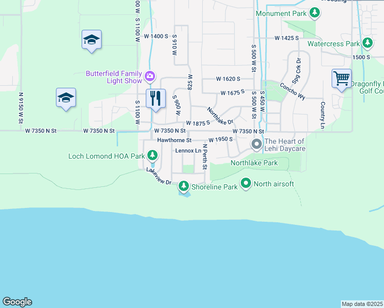 map of restaurants, bars, coffee shops, grocery stores, and more near 2238 Lennox Lane in Saratoga Springs