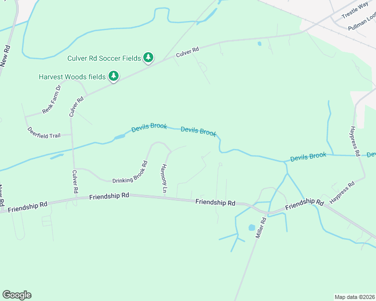 map of restaurants, bars, coffee shops, grocery stores, and more near 15 Harmony Lane in South Brunswick Township
