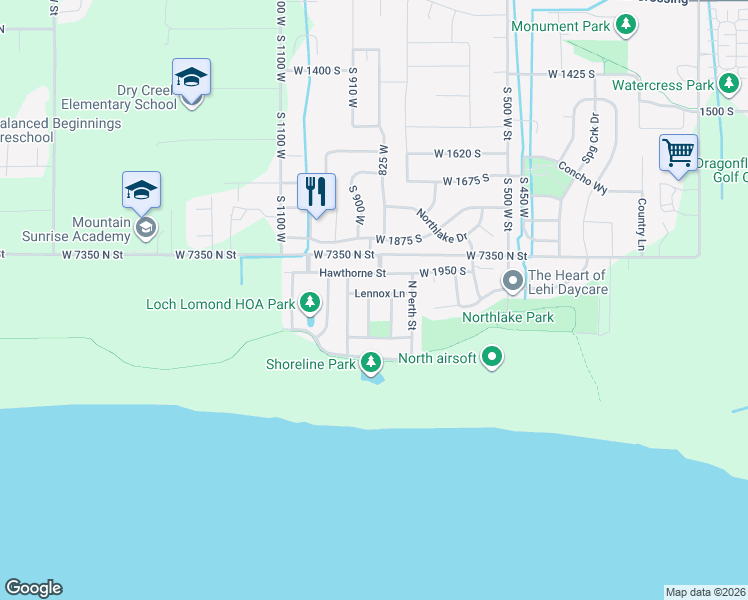 map of restaurants, bars, coffee shops, grocery stores, and more near 2238 Lennox Lane in Saratoga Springs