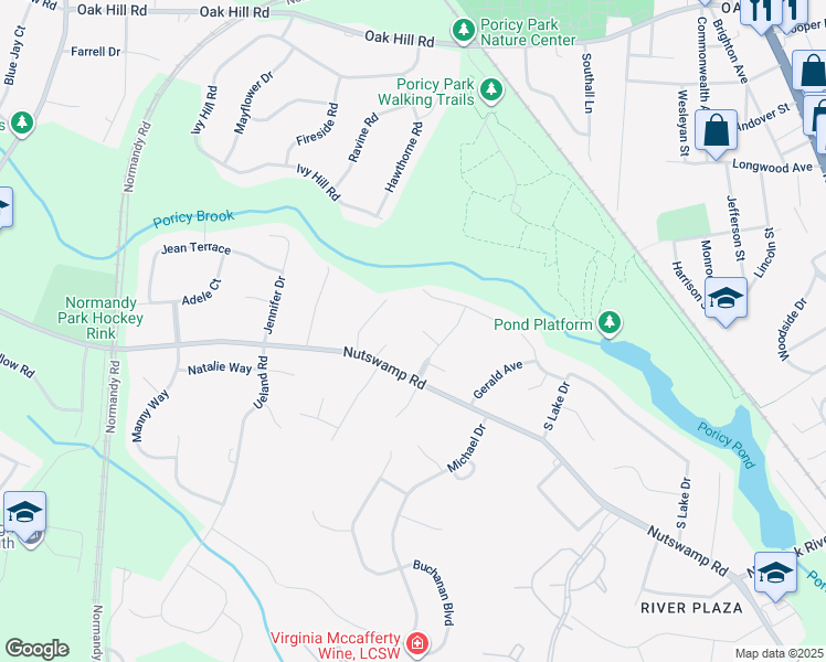 map of restaurants, bars, coffee shops, grocery stores, and more near 15 Knight Lane in Red Bank