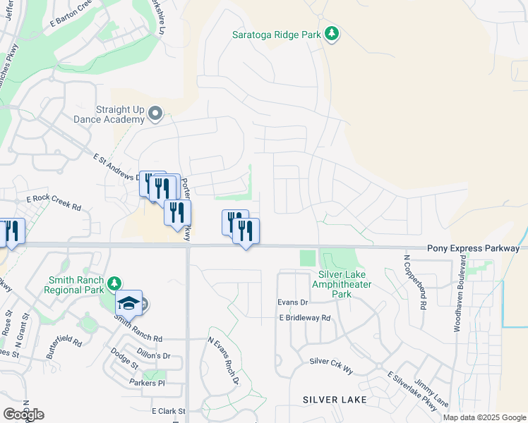 map of restaurants, bars, coffee shops, grocery stores, and more near 8112 North Clydesdale Drive in Eagle Mountain