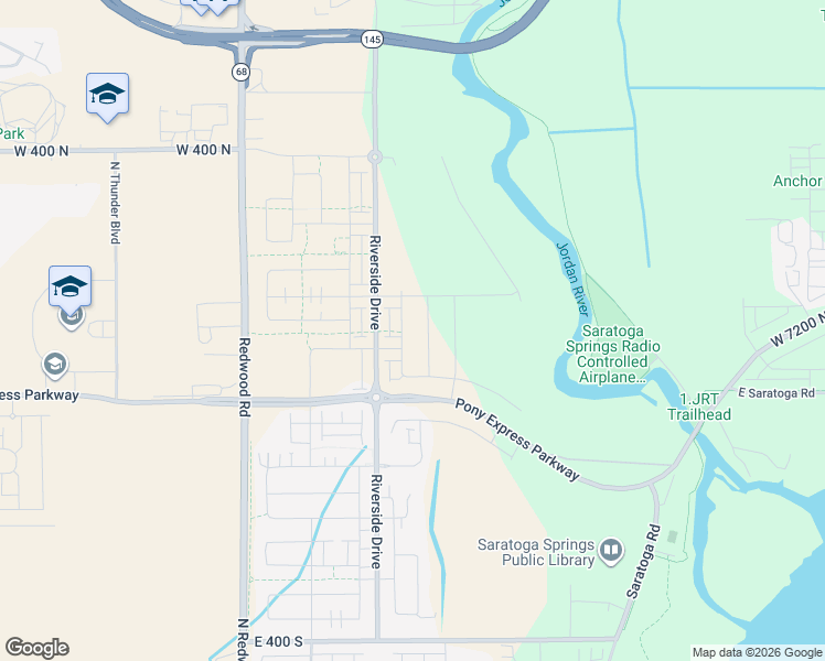 map of restaurants, bars, coffee shops, grocery stores, and more near 104 Bear River Road in Saratoga Springs