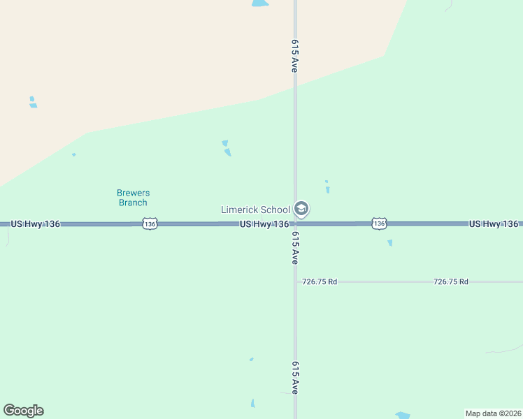map of restaurants, bars, coffee shops, grocery stores, and more near 61490 US Highway 136 in Tecumseh