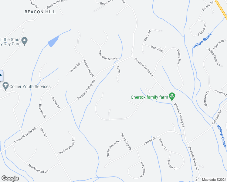 map of restaurants, bars, coffee shops, grocery stores, and more near 292 Pleasant Valley Road in Marlboro Township