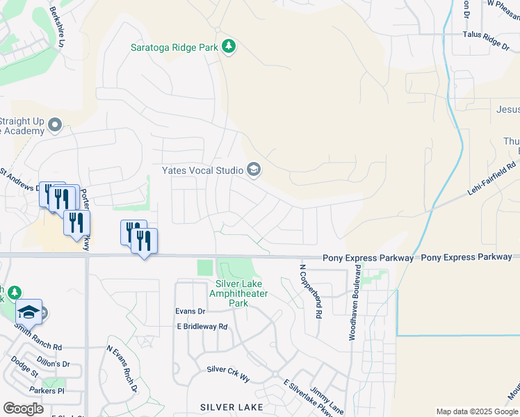 map of restaurants, bars, coffee shops, grocery stores, and more near 1594 Gannett Drive in Saratoga Springs