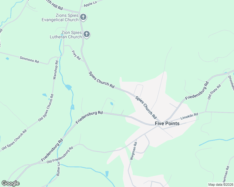 map of restaurants, bars, coffee shops, grocery stores, and more near 256 Spies Church Road in Reading