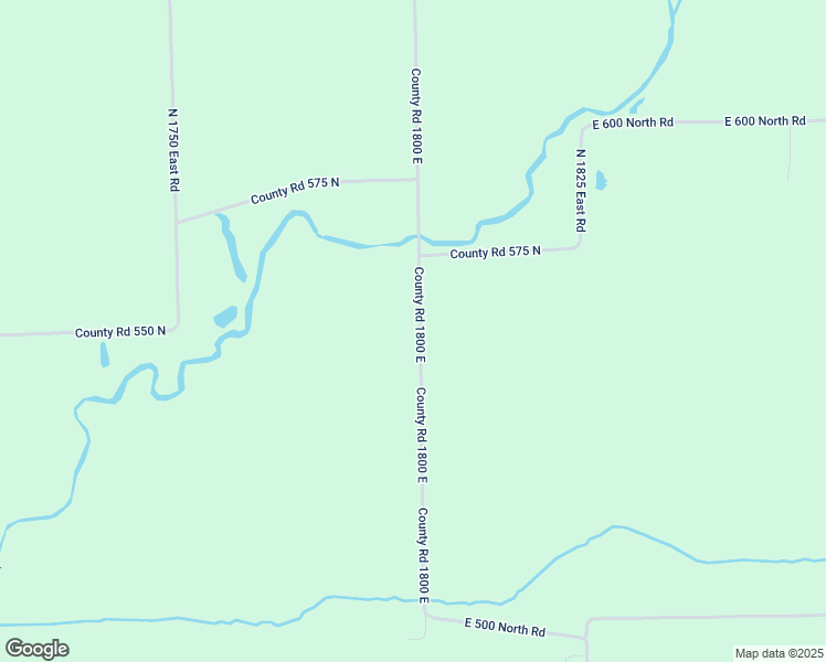 map of restaurants, bars, coffee shops, grocery stores, and more near 5598 County Road 1800 East in Heyworth