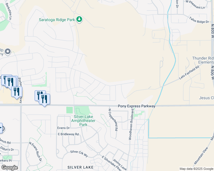map of restaurants, bars, coffee shops, grocery stores, and more near 1472 West Quailhill Road in Saratoga Springs