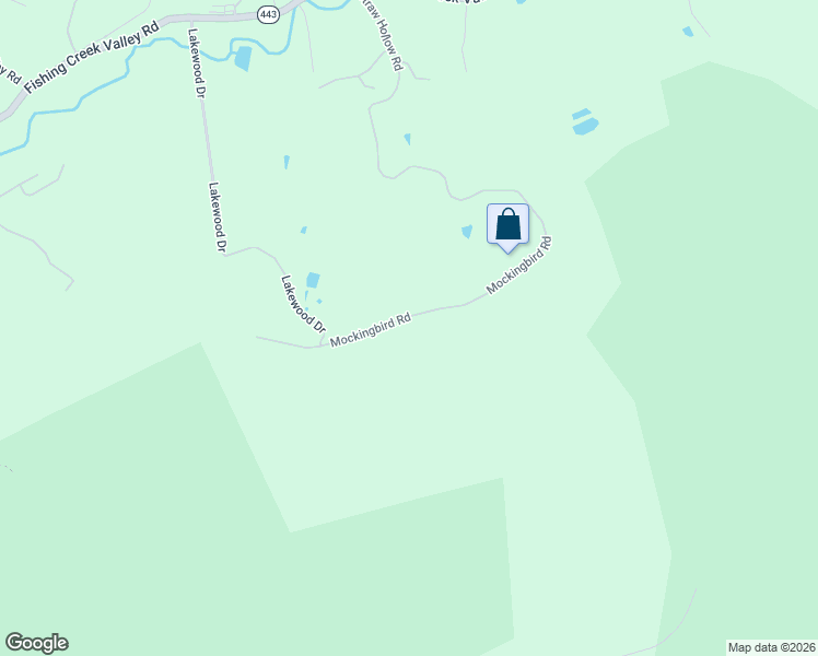 map of restaurants, bars, coffee shops, grocery stores, and more near 2280 Mockingbird Road in Harrisburg