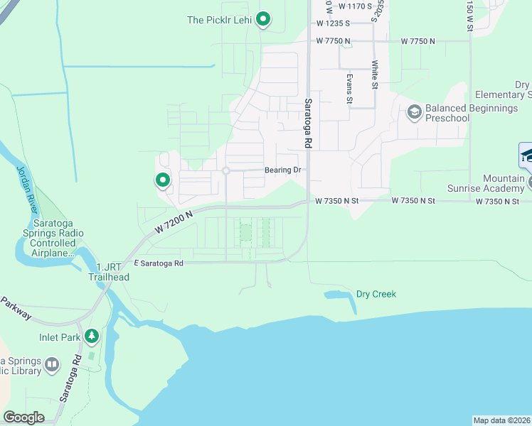 map of restaurants, bars, coffee shops, grocery stores, and more near 1112 East Pilot Street in Saratoga Springs
