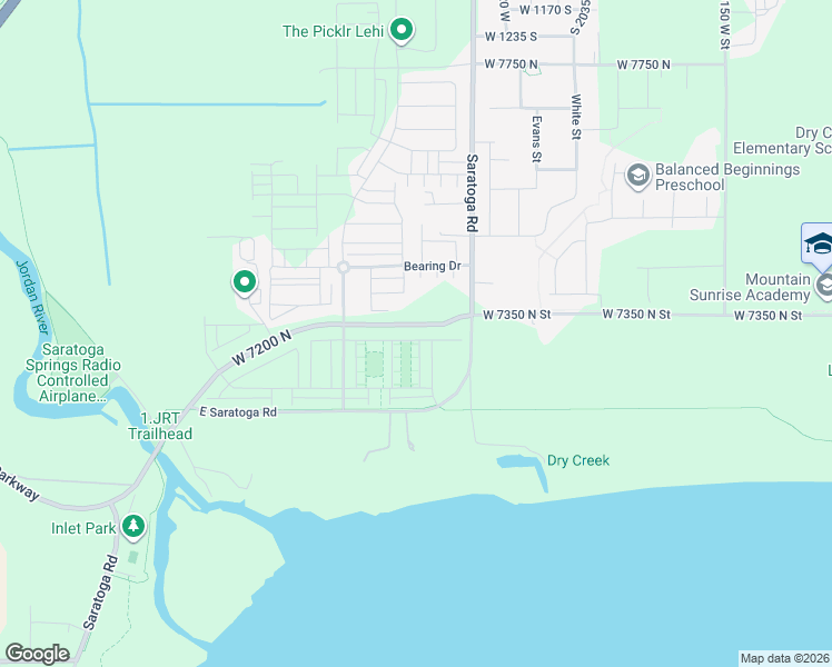 map of restaurants, bars, coffee shops, grocery stores, and more near 1138 East Pilot Street in Saratoga Springs