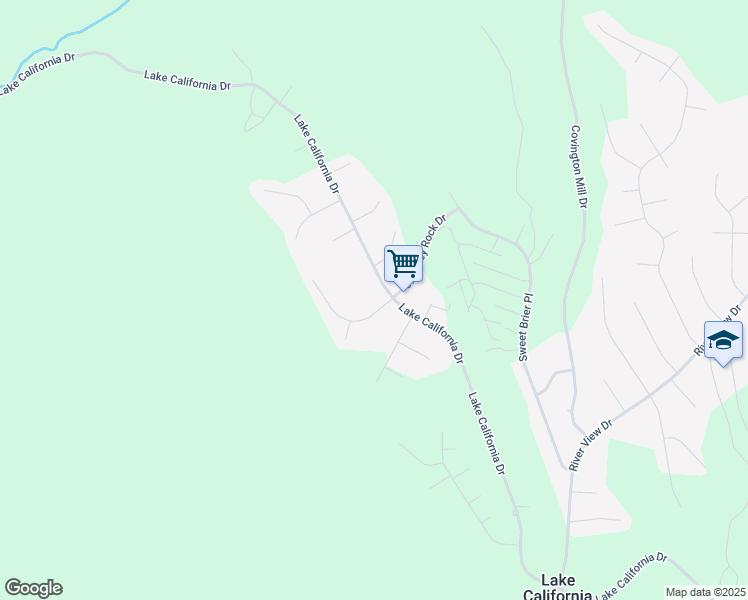 map of restaurants, bars, coffee shops, grocery stores, and more near 19657 Lake California Drive in Cottonwood