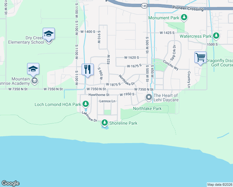 map of restaurants, bars, coffee shops, grocery stores, and more near 2281 Hawthorne Street in Saratoga Springs