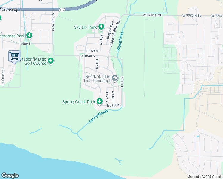 map of restaurants, bars, coffee shops, grocery stores, and more near 1960 Meadow Marsh Drive in Lehi