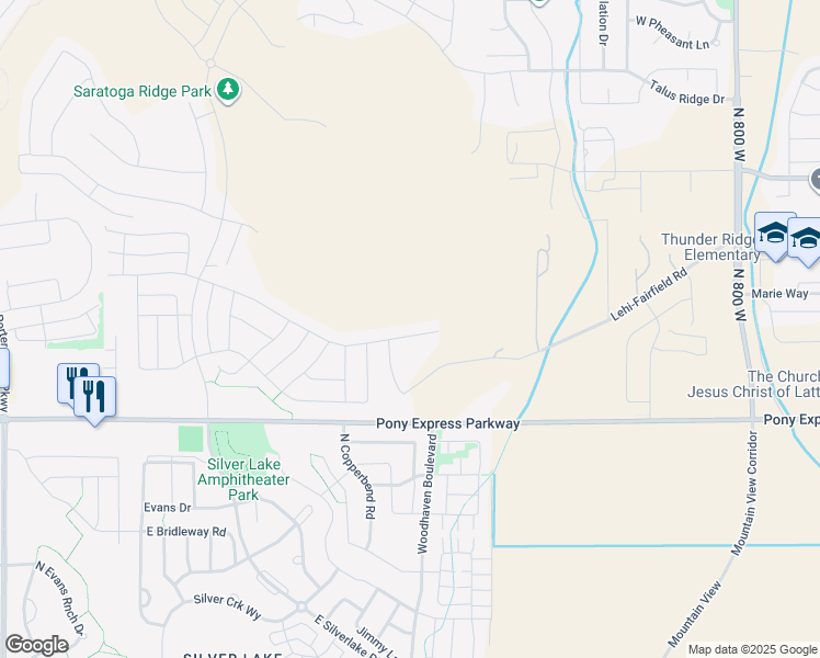 map of restaurants, bars, coffee shops, grocery stores, and more near 1346 West Quailhill Road in Saratoga Springs