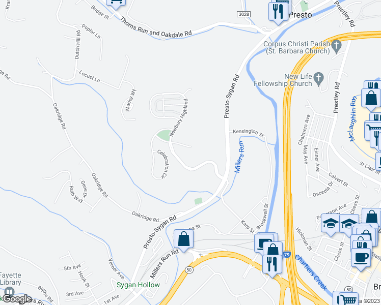 map of restaurants, bars, coffee shops, grocery stores, and more near 1110 Gromwell Lane in Bridgeville