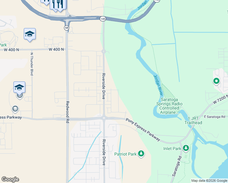 map of restaurants, bars, coffee shops, grocery stores, and more near 146 Bear River Road in Saratoga Springs