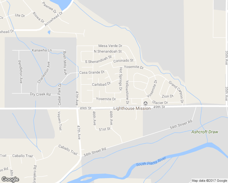 map of restaurants, bars, coffee shops, grocery stores, and more near 4803 Hot Springs Drive in Greeley
