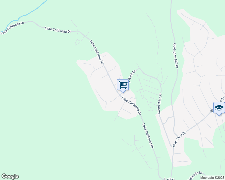map of restaurants, bars, coffee shops, grocery stores, and more near 19657 Lake California Drive in Cottonwood