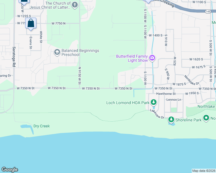map of restaurants, bars, coffee shops, grocery stores, and more near 52 West State Street in Lehi