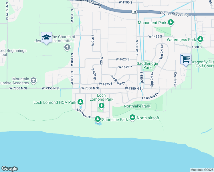 map of restaurants, bars, coffee shops, grocery stores, and more near 787 West 1825 South in Lehi