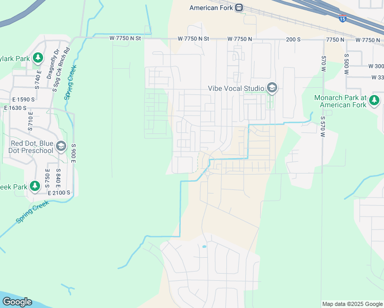map of restaurants, bars, coffee shops, grocery stores, and more near 1024 West 570 South in American Fork