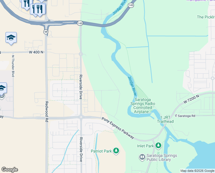 map of restaurants, bars, coffee shops, grocery stores, and more near 101 Saratoga Road in Saratoga Springs