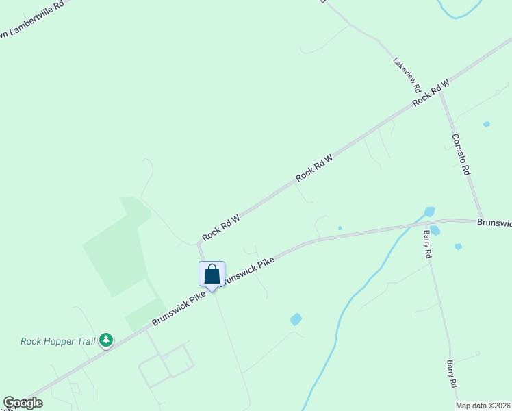 map of restaurants, bars, coffee shops, grocery stores, and more near 126 Rock Road West in Lambertville