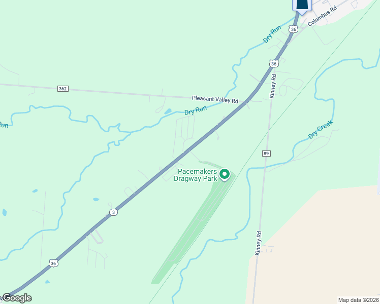 map of restaurants, bars, coffee shops, grocery stores, and more near 8926 Columbus Road in Mount Vernon