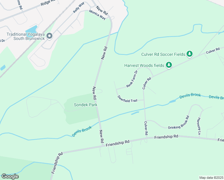 map of restaurants, bars, coffee shops, grocery stores, and more near 20 Deerfield Trail in South Brunswick Township