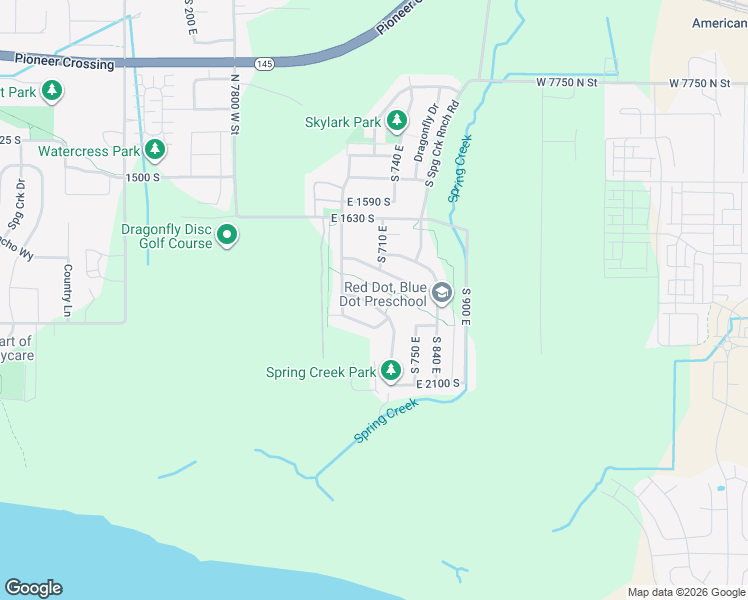map of restaurants, bars, coffee shops, grocery stores, and more near 685 Bullrush Parkway in Lehi