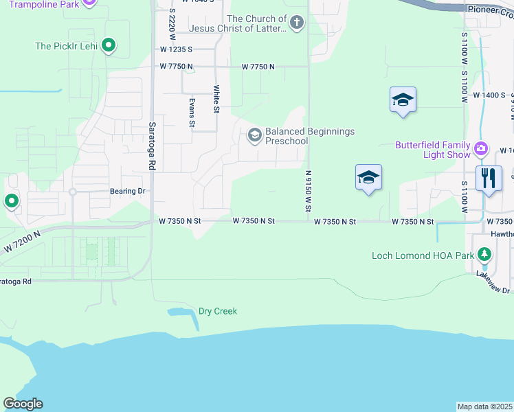 map of restaurants, bars, coffee shops, grocery stores, and more near 187 North Mia Cove in Saratoga Springs