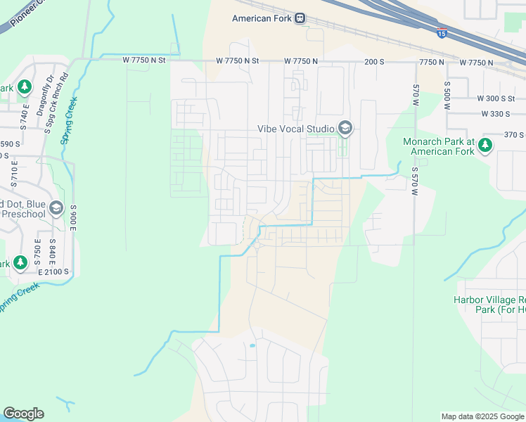 map of restaurants, bars, coffee shops, grocery stores, and more near 6820 West 7333 North in American Fork