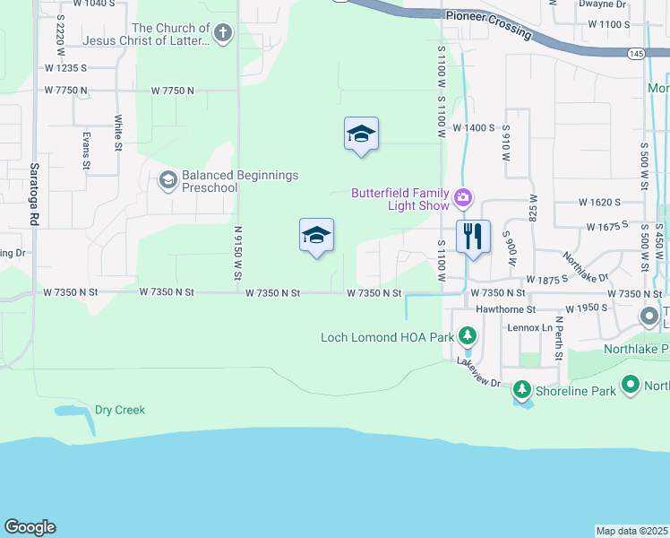map of restaurants, bars, coffee shops, grocery stores, and more near 193 North Husker Lane in Saratoga Springs