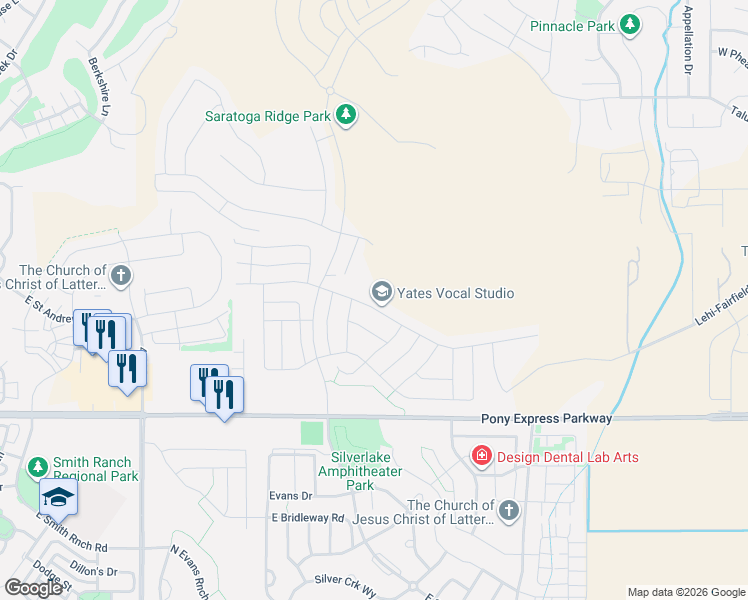 map of restaurants, bars, coffee shops, grocery stores, and more near 1626 Quailhill Road in Saratoga Springs