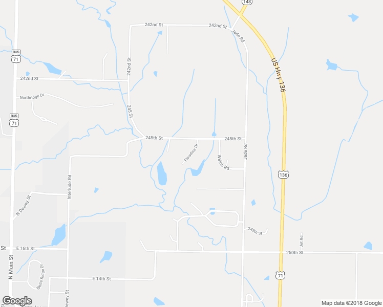 map of restaurants, bars, coffee shops, grocery stores, and more near Paradise Drive in Maryville