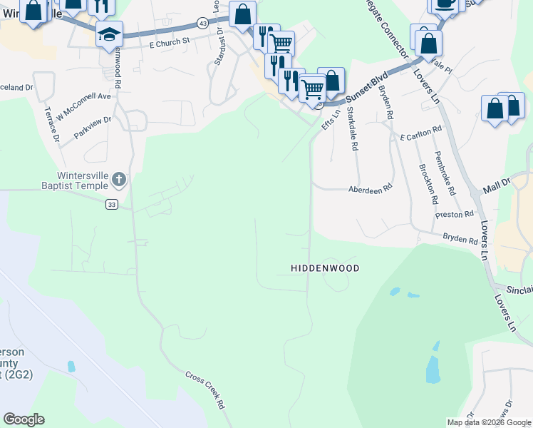 map of restaurants, bars, coffee shops, grocery stores, and more near 273 Cara Place in Wintersville