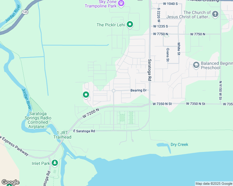 map of restaurants, bars, coffee shops, grocery stores, and more near 620 North 2375 West in Lehi