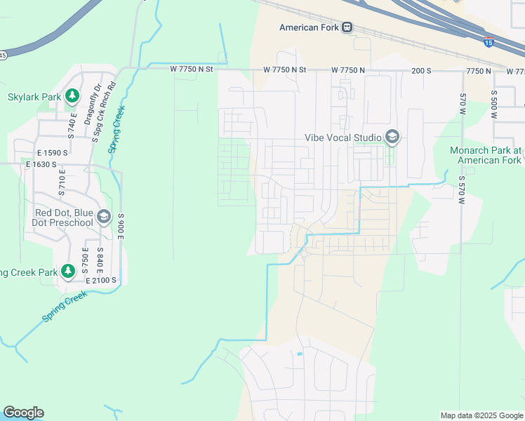 map of restaurants, bars, coffee shops, grocery stores, and more near 492 South 1080 West in Highland