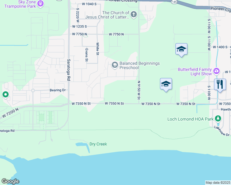 map of restaurants, bars, coffee shops, grocery stores, and more near 211 North Mia Cove in Saratoga Springs