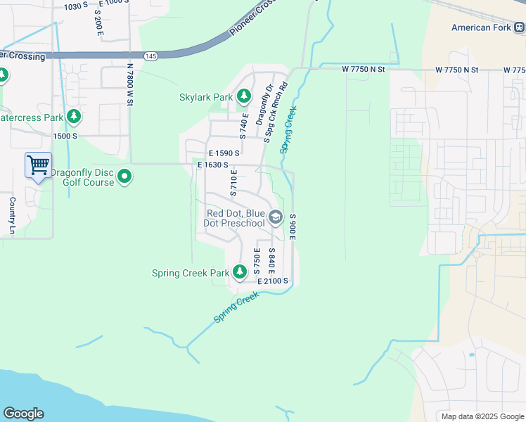 map of restaurants, bars, coffee shops, grocery stores, and more near 811 Sandhill Court in Lehi