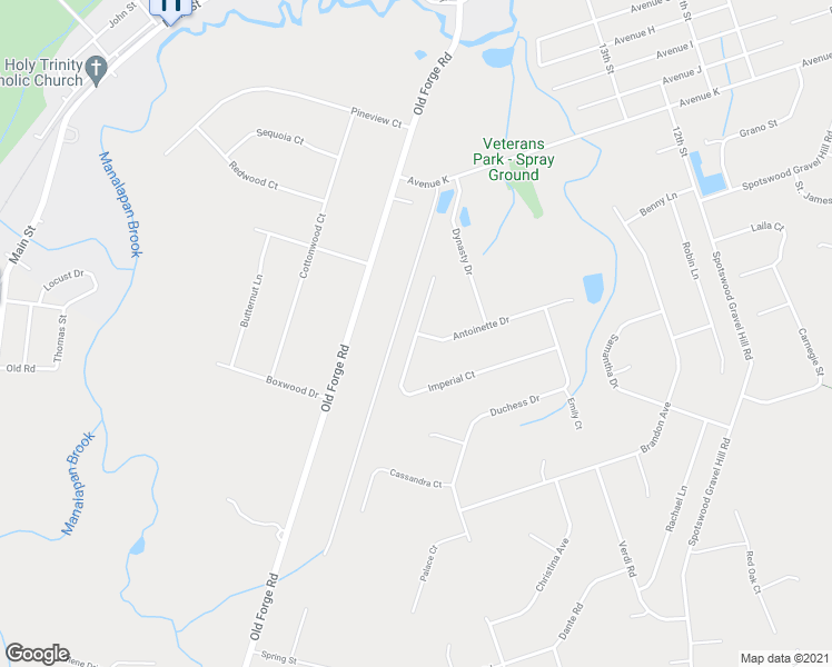 map of restaurants, bars, coffee shops, grocery stores, and more near 1001 Antoinette Drive in Monroe Township