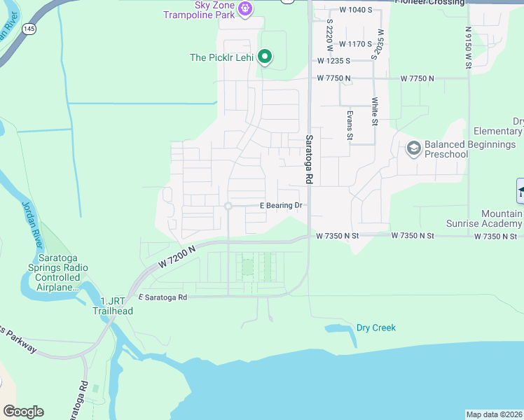 map of restaurants, bars, coffee shops, grocery stores, and more near 1114 East Yard Row in Lehi