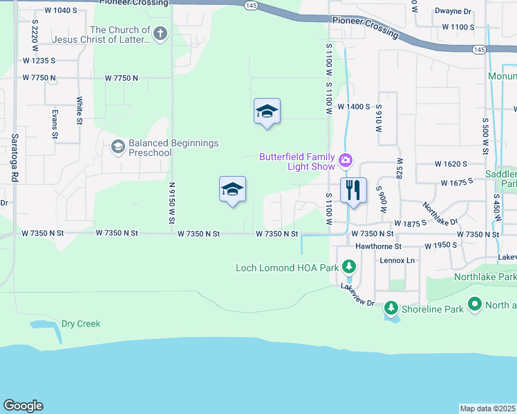 map of restaurants, bars, coffee shops, grocery stores, and more near 218 North Husker Lane in Saratoga Springs