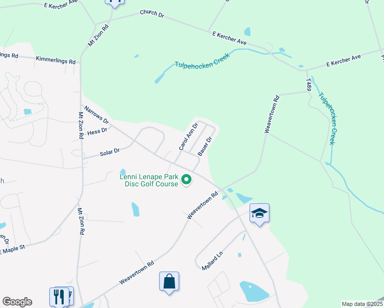 map of restaurants, bars, coffee shops, grocery stores, and more near 66 Leah Drive in Lebanon