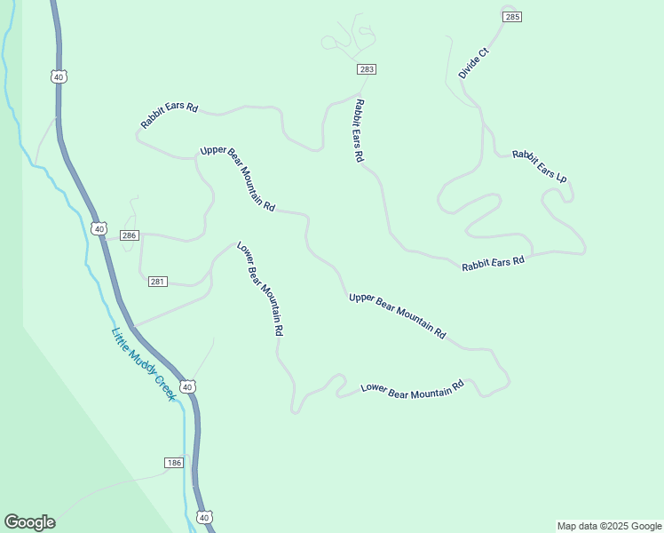map of restaurants, bars, coffee shops, grocery stores, and more near County Road 286 in Grand County