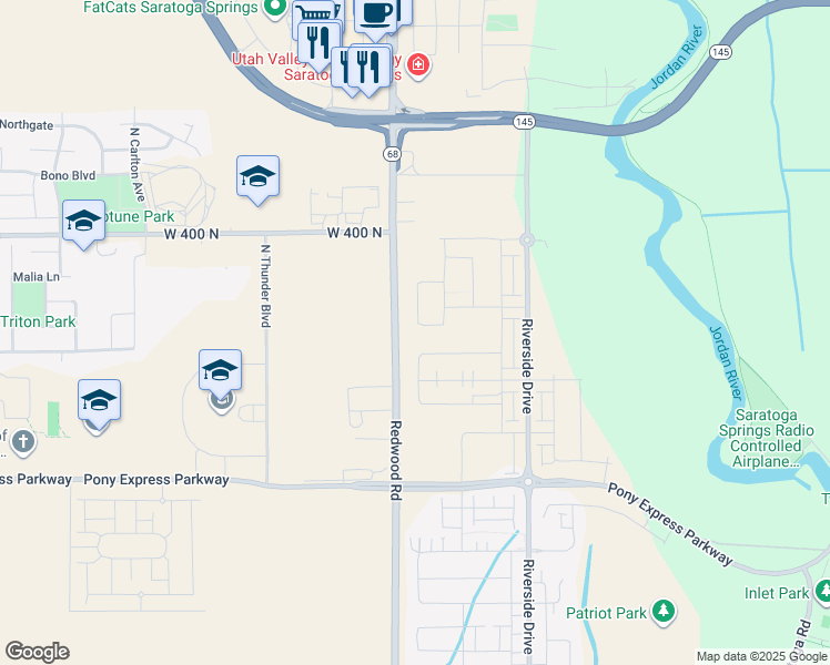 map of restaurants, bars, coffee shops, grocery stores, and more near 39 East Broadway Drive in Saratoga Springs